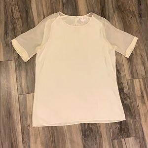 Parker White Silk Blouse
